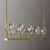 Sibole Clear Glass Linear Chandelier 48"