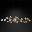 Sibole Clear Glass Oval Chandelier 72"