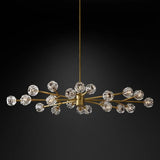 Sibole Clear Glass Oval Chandelier 72"