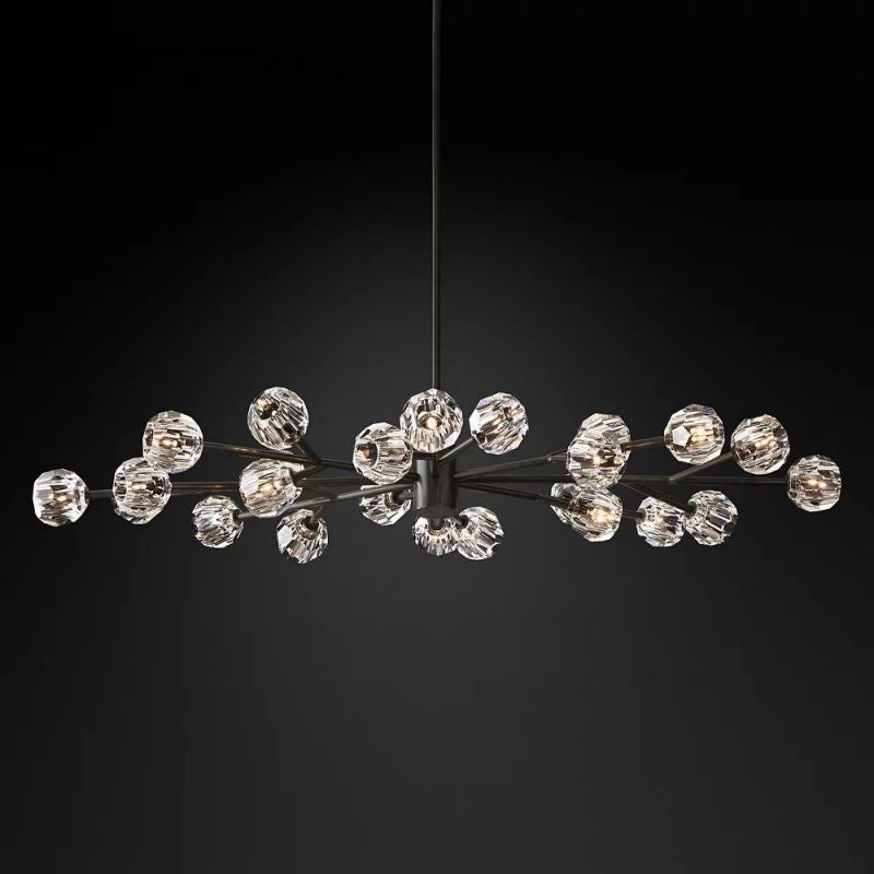 Sibole Clear Glass Oval Chandelier 72"