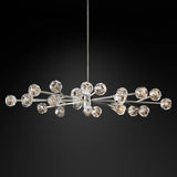 Sibole Clear Glass Oval Chandelier 72"