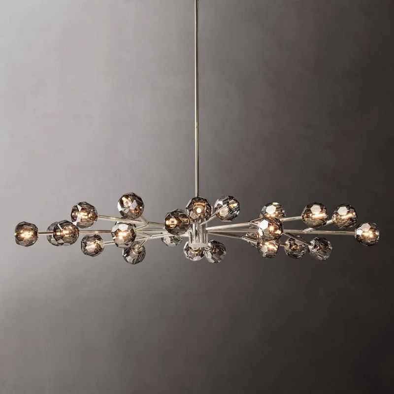 Sibole Clear Glass Oval Chandelier 72"