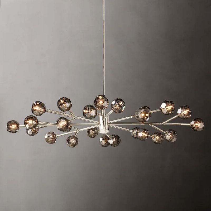 Sibole Clear Glass Oval Chandelier 72"