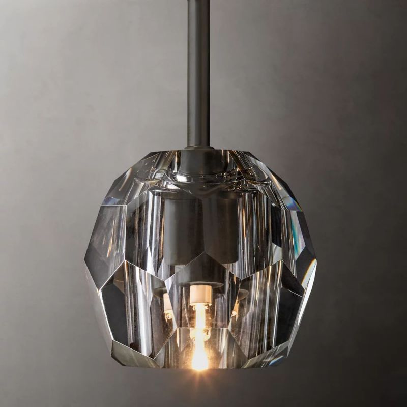 Sibole Clear Glass Rod Pendant