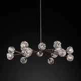 Sibole Clear Glass Round Chandelier 48"