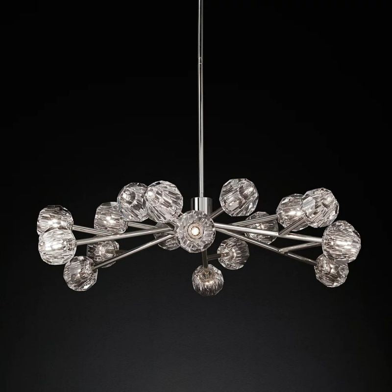 Sibole Clear Glass Round Chandelier 48"