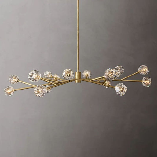 Sibole Clear Glass Round Chandelier 72"