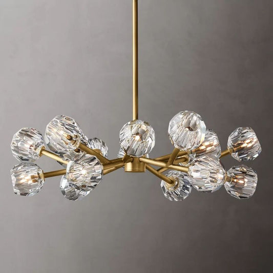 Sibole Clear Glass Round Chandelier 36"