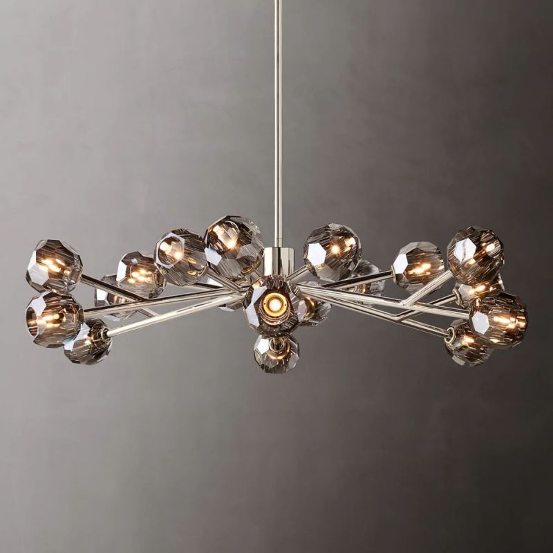 Sibole Clear Glass Round Chandelier 48"