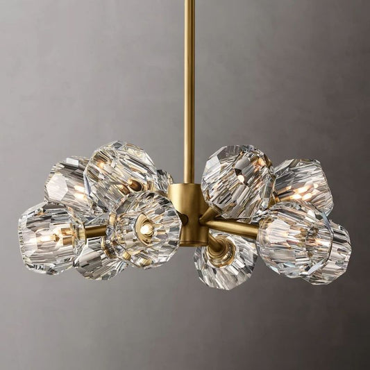 Sibole Clear Glass Round Chandelier 24"