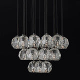 Sibole Clear Glass Round Cluster Chandelier 24"