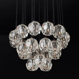 Sibole Clear Glass Round Cluster Chandelier 24"