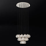 Sibole Clear Glass Round Cluster Chandelier 24"