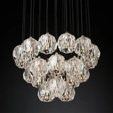 Sibole Clear Glass Round Cluster Chandelier 24"