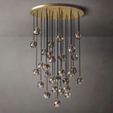 Sibole Clear Glass Round Cluster Chandelier 40"