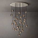 Sibole Clear Glass Round Cluster Chandelier 40"