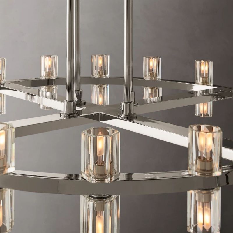 Tara Led Round Two-Tier Chandelier 60"