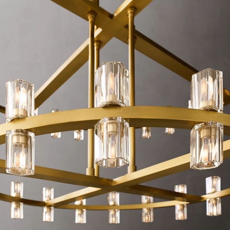 Tara Led Round Two-Tier Chandelier 60"