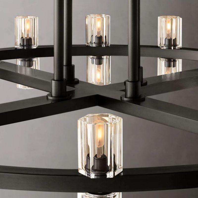 Tara Led Round Two-Tier Chandelier 60"