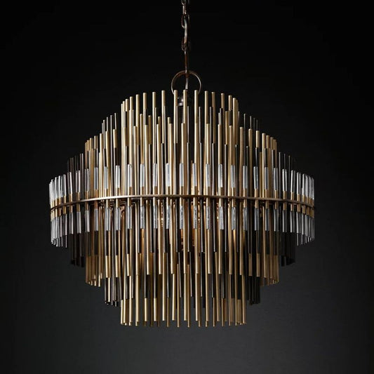 Tazans Brass Round Chandelier