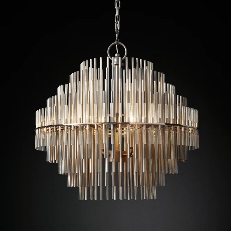 Tazans Brass Round Chandelier