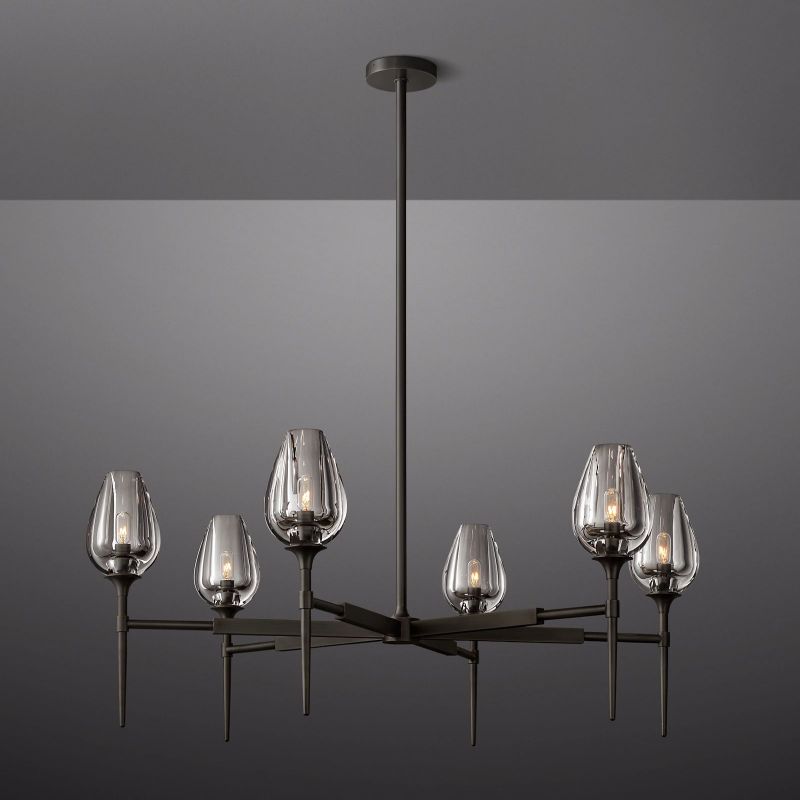 Tulip Round Chandelier 42"