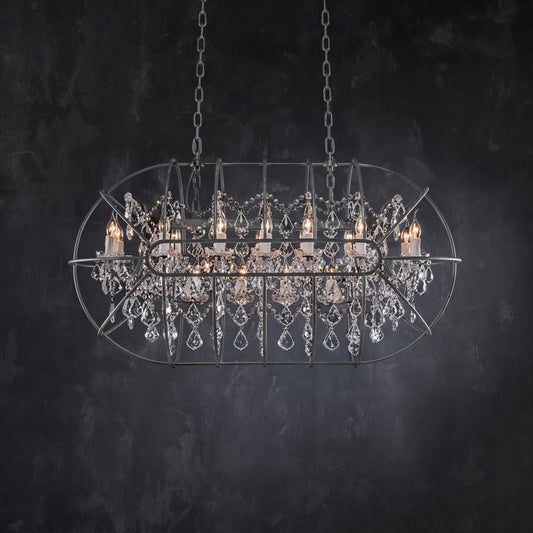 Zoraida Crystal Rectangular Chandelier