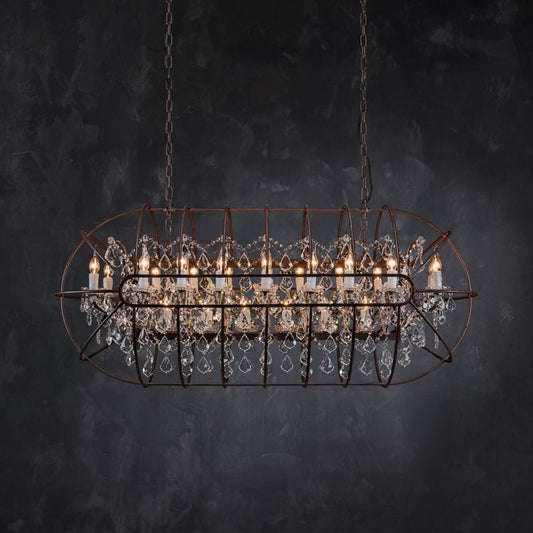 Zoraida Crystal Rectangular Chandelier