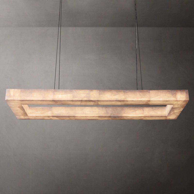 Alabaster Ezreal Rectangular Chandelier 54"