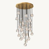 Sibole Clear Glass Round Cluster Chandelier 40"